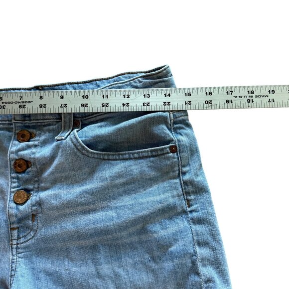 J.Crew Womens High-Rise Stretch Denim Shorts Size 27 Light Wash Button-Fly - Picture 6 of 8